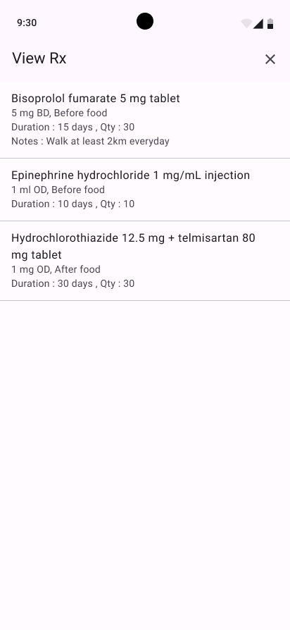 View single prescription