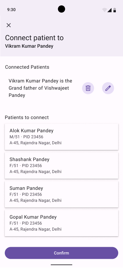 View connected relation