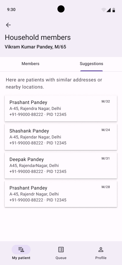 Suggested members list