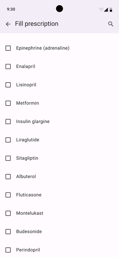 Rx form: Select active ingredient